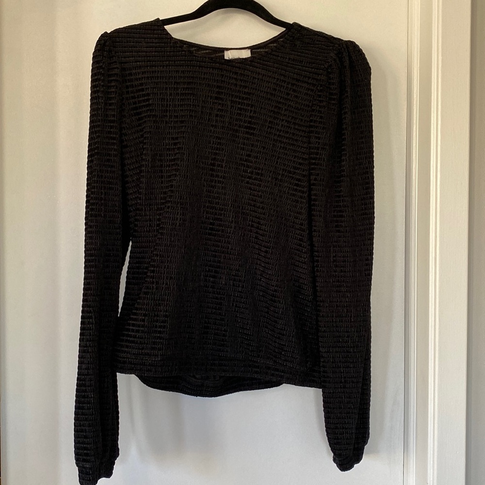 Heartloom Size M Black Blouse, Never worn